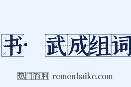 书·武成组词是什么意思的图片